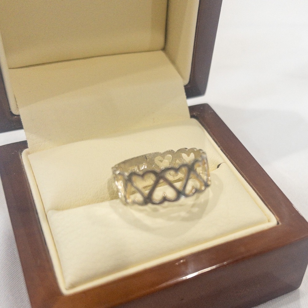 ❤️One sterling silver up and down heart ring❤️